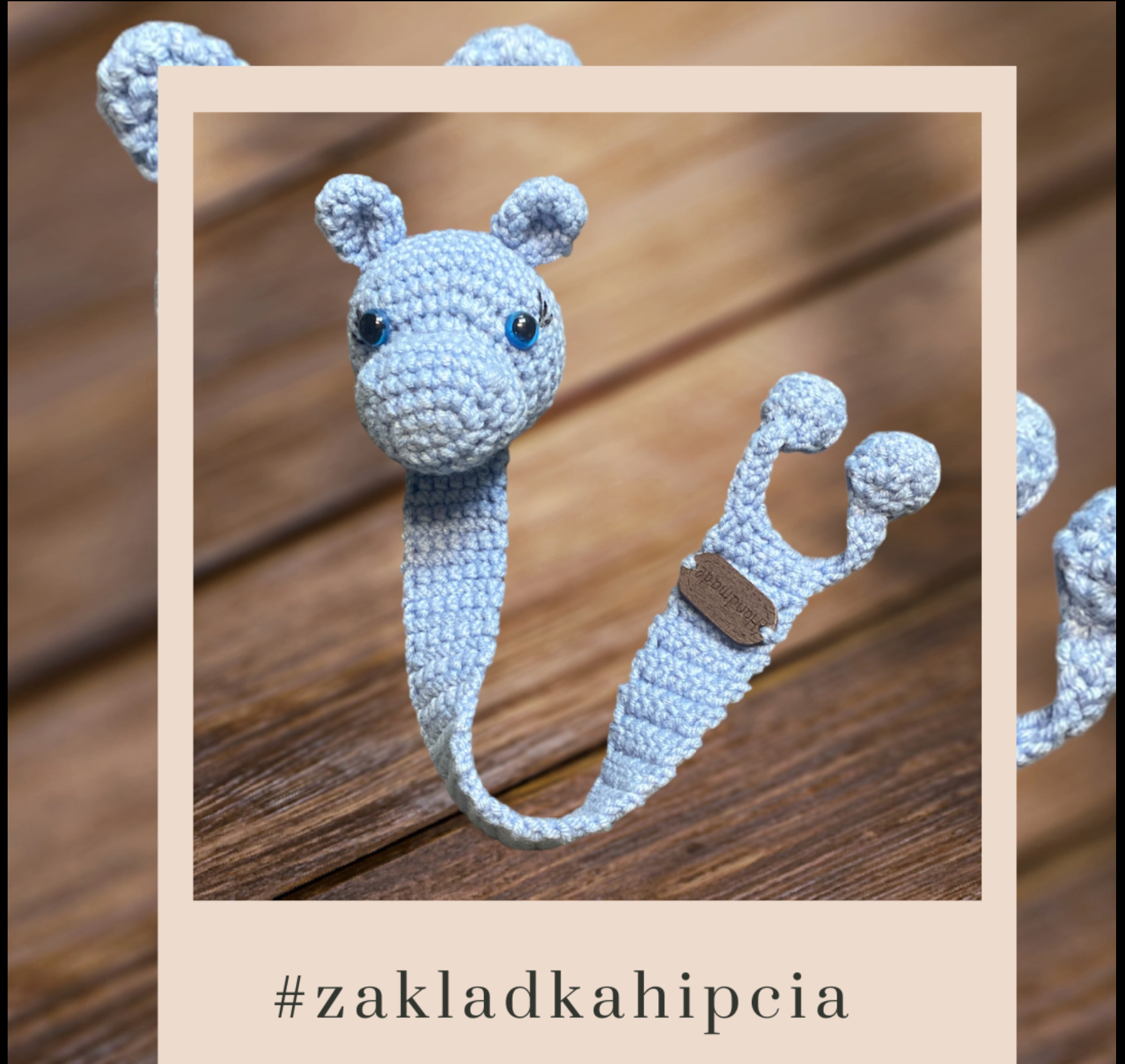 Zakładka -szydełkowa Hipcia